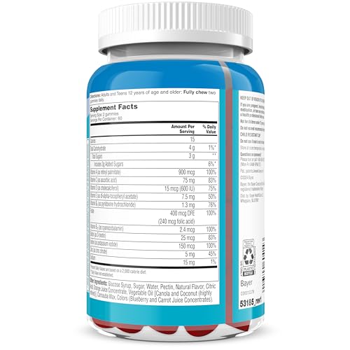 One A Day Teen Boy’s Daily Essentials Multivitamin Gummies, Teen Boy Vitamins with Vitamin C, Vitamin D, Bone Health, Immune Health - FENGGESTORE20