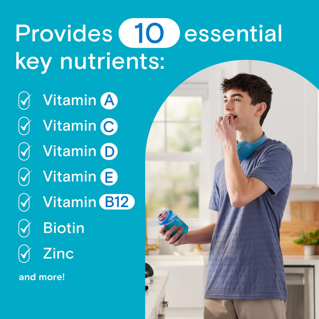 One A Day Teen Boy’s Daily Essentials Multivitamin Gummies, Teen Boy Vitamins with Vitamin C, Vitamin D, Bone Health, Immune Health - FENGGESTORE20