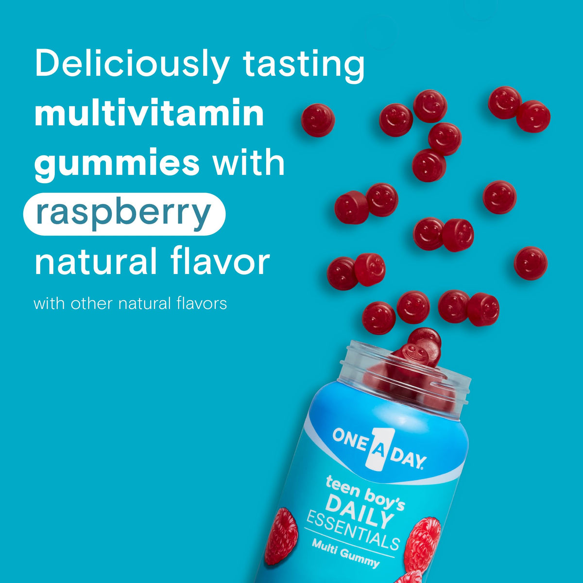 One A Day Teen Boy’s Daily Essentials Multivitamin Gummies, Teen Boy Vitamins with Vitamin C, Vitamin D, Bone Health, Immune Health - FENGGESTORE20