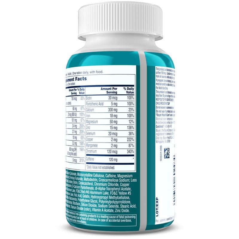 One A Day Women's Active Metabolism Daily Essential, Multivitamin for Women, Metabolism Support, Vitamins for Women with All 8 B-Vitamins - FENGGESTORE20