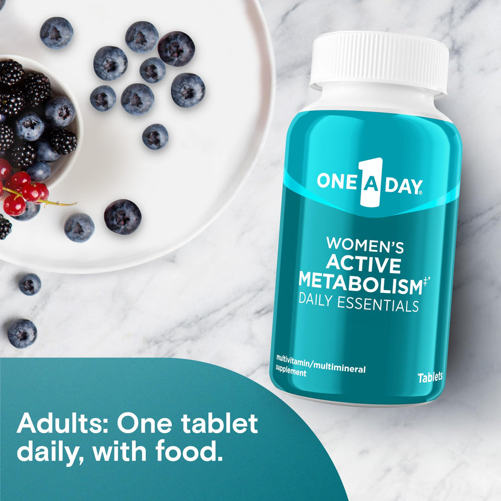 One A Day Women's Active Metabolism Daily Essential, Multivitamin for Women, Metabolism Support, Vitamins for Women with All 8 B-Vitamins - FENGGESTORE20