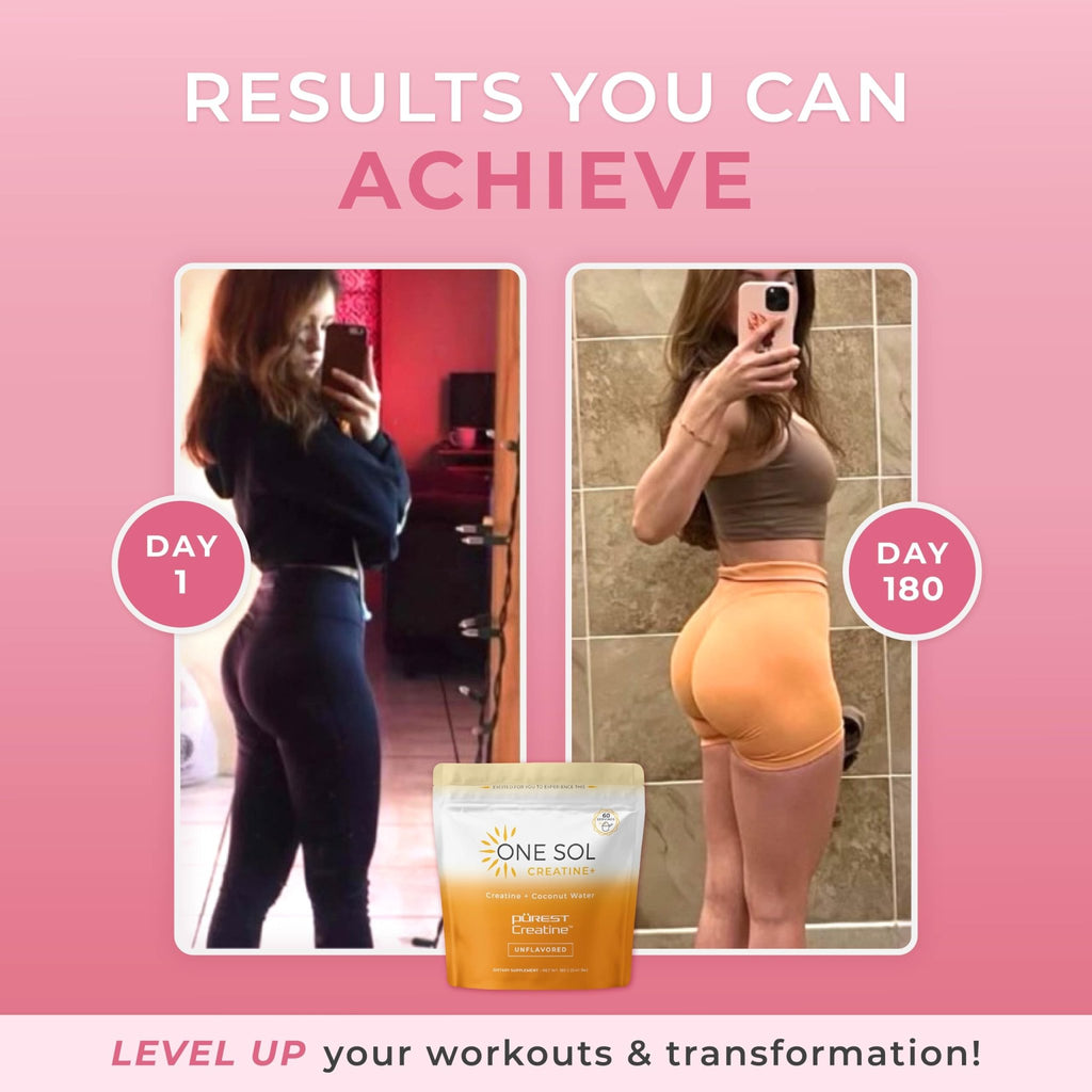 One Sol Creatine for Women, All Natural Women's Creatine Powder w Pure Creatine & Coconut Water, Increase Lean Muscle Mass, Reduce Recovery Time, Promotes Brain & Bone Health (Unflavored, 60 Servings) - FENGGESTORE20