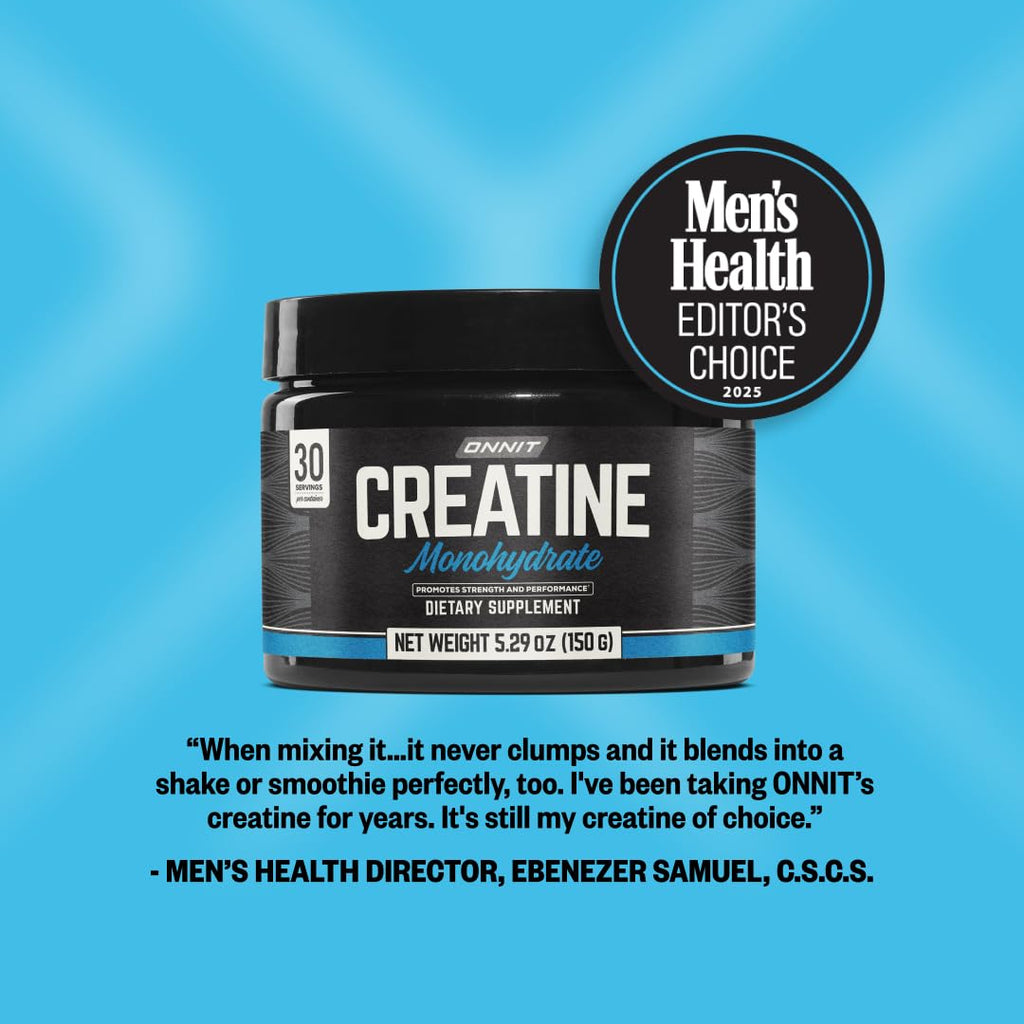ONNIT Creatine Monohydrate Powder, IGEN(TM) Non-GMO Tested 5g Premium Creatine for Muscle Strength, Power and Lean Mass, Supports Brain Health - FENGGESTORE20