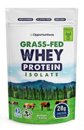 Opportuniteas Grass Fed Whey Isolate Protein Powder – Unflavored, Heavy-Metal Tested, 28g Protein, Sourced from Ireland, Hormone-Free, Non-GMO, Packaged in USA – 1lb - FENGGESTORE20