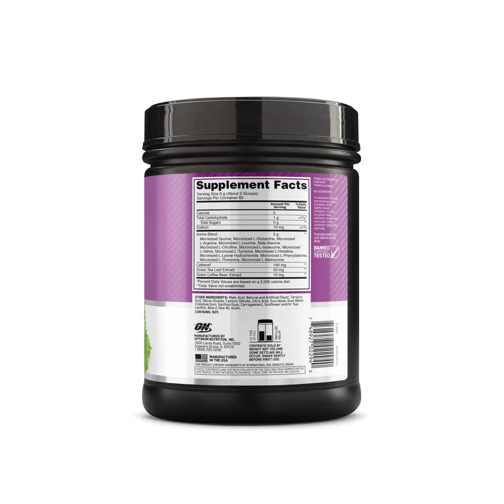 Optimum Nutrition Amino Energy - Pre Workout with Green Tea, BCAA, Amino Acids, Keto Friendly, Green Coffee Extract, Energy Powder - FENGGESTORE20