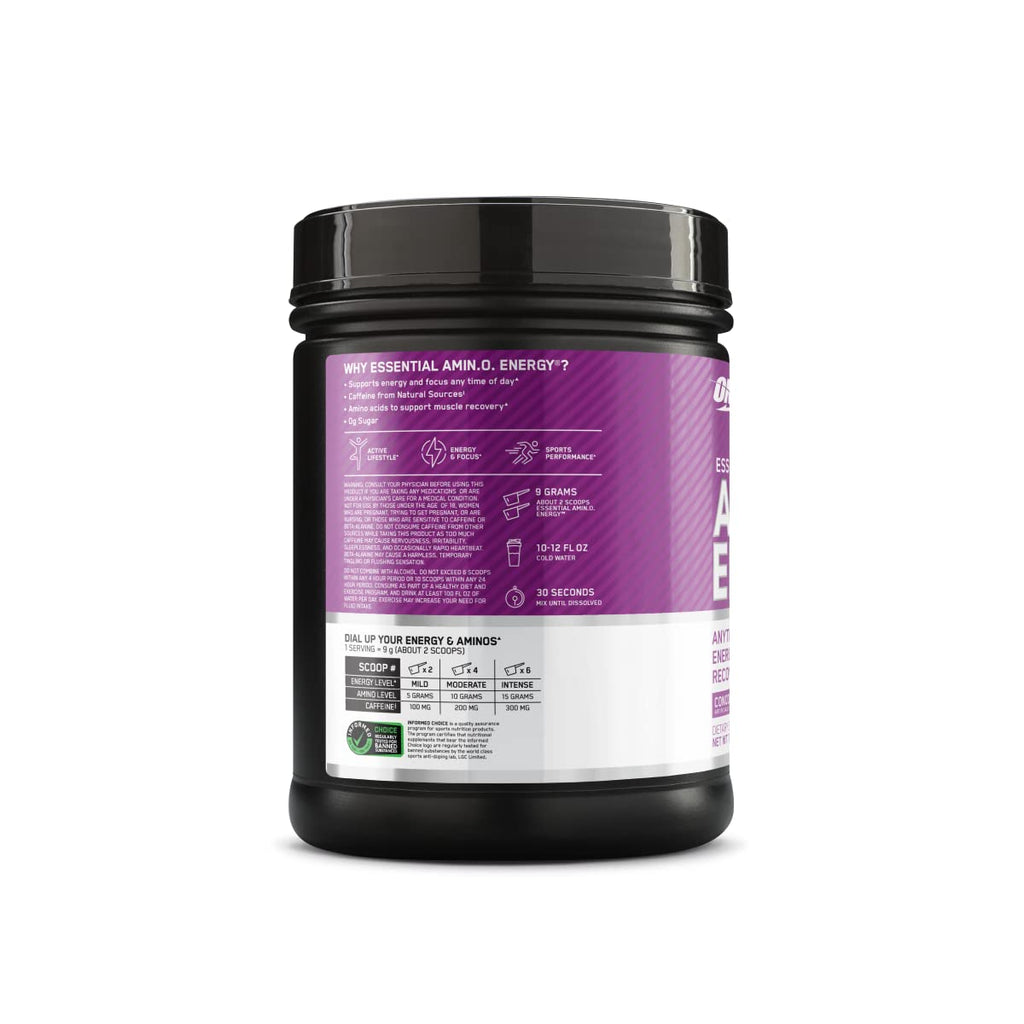 Optimum Nutrition Amino Energy - Pre Workout with Green Tea, BCAA, Amino Acids, Keto Friendly, Green Coffee Extract, Energy Powder - FENGGESTORE20