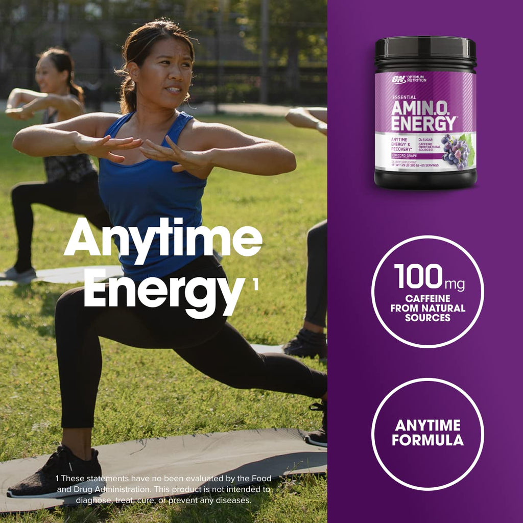 Optimum Nutrition Amino Energy - Pre Workout with Green Tea, BCAA, Amino Acids, Keto Friendly, Green Coffee Extract, Energy Powder - FENGGESTORE20