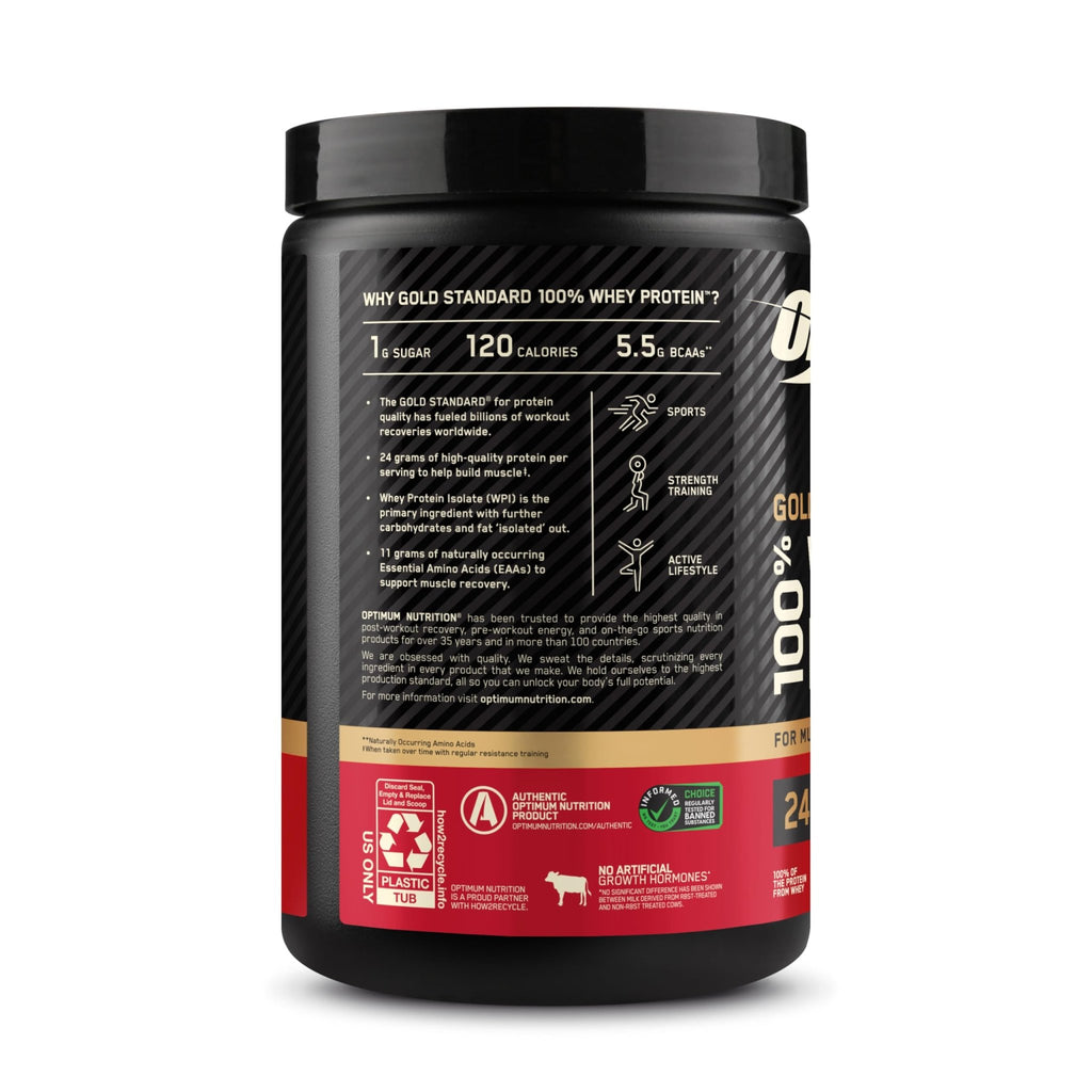 Optimum Nutrition Gold Standard 100% Whey Protein Powder, Vanilla Ice Cream, 0.68 Pound (Pack of 1) - FENGGESTORE20