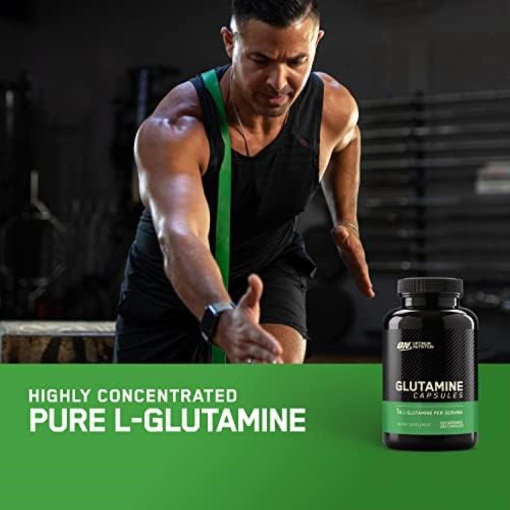 Optimum Nutrition L-Glutamine Muscle Recovery Capsules, 1000mg, 240 Count (Package May Vary) - FENGGESTORE20