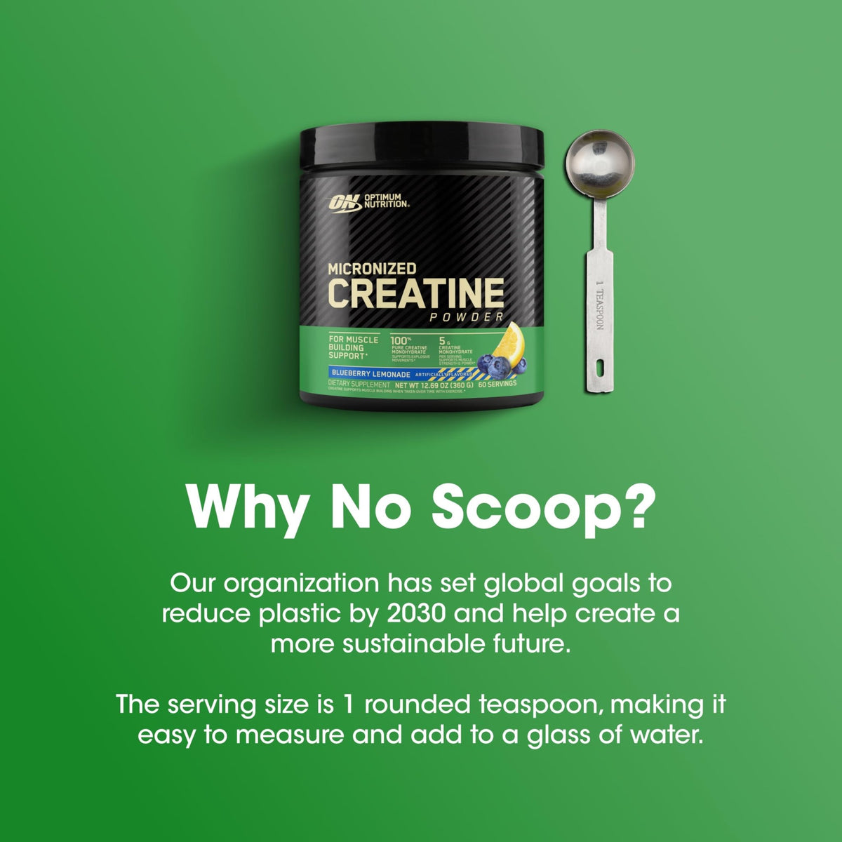 Optimum Nutrition Micronized Creatine Monohydrate Powder, Blueberry Lemonade Creatine, 60 Servings, 360 Grams (Packaging May Vary) - FENGGESTORE20