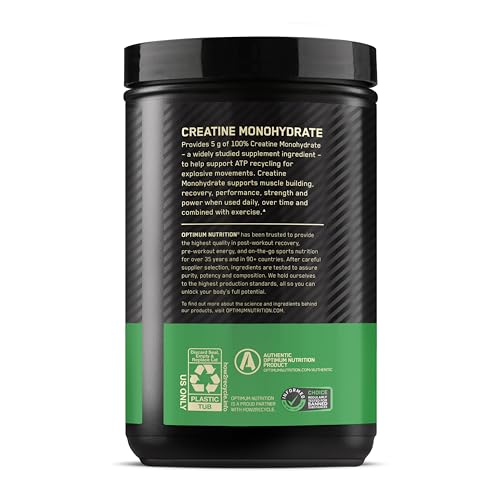 Optimum Nutrition Micronized Creatine Monohydrate Powder, Unflavored, 120 Servings, 600 Grams (Packaging May Vary) - FENGGESTORE20