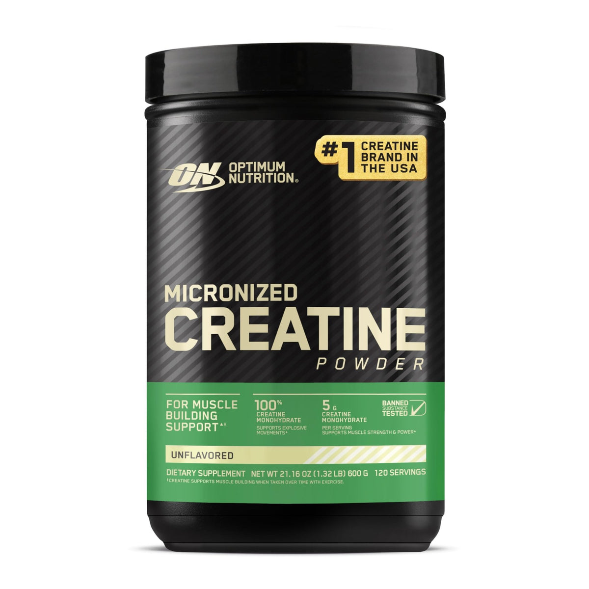 Optimum Nutrition Micronized Creatine Monohydrate Powder, Unflavored, 120 Servings, 600 Grams (Packaging May Vary) - FENGGESTORE20