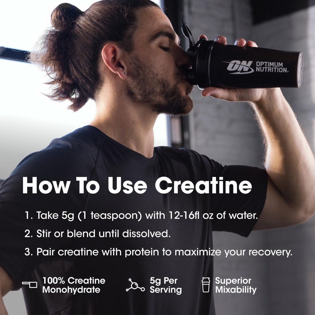 Optimum Nutrition Micronized Creatine Monohydrate Powder, Unflavored, 120 Servings, 600 Grams (Packaging May Vary) - FENGGESTORE20