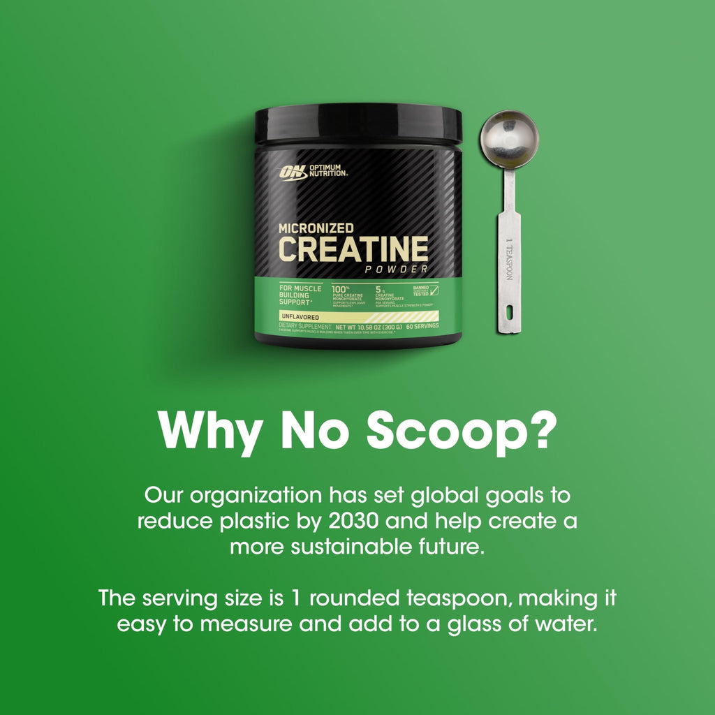 Optimum Nutrition Micronized Creatine Monohydrate Powder, Unflavored, 60 Servings, 300 Grams (Packaging May Vary) - FENGGESTORE20