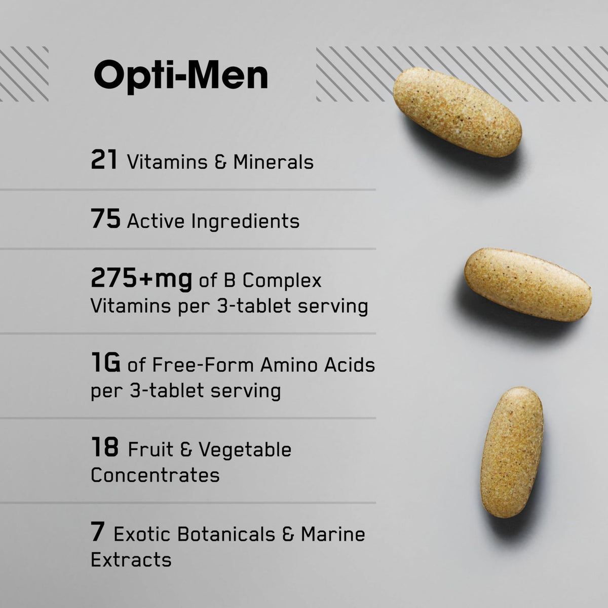 Optimum Nutrition Opti-Men, Vitamin C, Zinc and Vitamin D, E, B12 for Immune Support Mens Daily Multivitamin Supplement, 150 Count - FENGGESTORE20