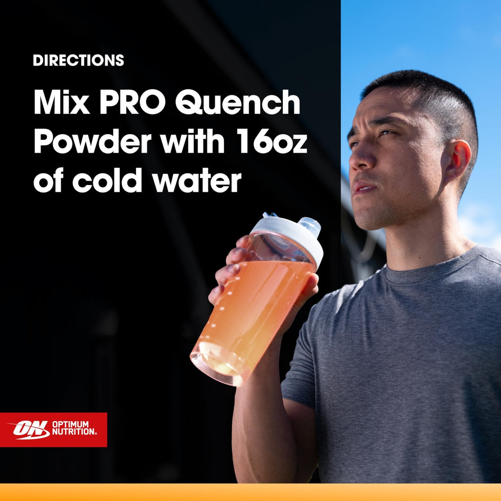 Optimum Nutrition Pro Quench, 10g Clear Protein, 10g Collagen peptides & Electrolyte Powder Drink Mix, Tropical Orange Mango, 20 Servings, - FENGGESTORE20