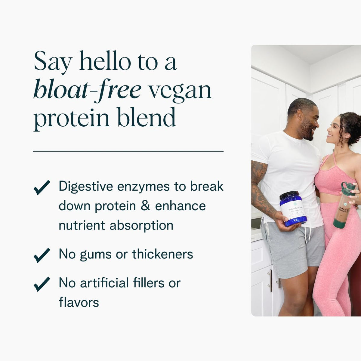 Ora Organic Plant-Based Protein Powder - 23g Protein for Women and Men - Vanilla Flavor 20 Servings, Vegan, Clean Protein - FENGGESTORE20