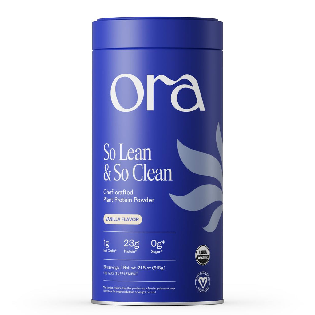 Ora Organic Plant-Based Protein Powder - 23g Protein for Women and Men - Vanilla Flavor 20 Servings, Vegan, Clean Protein - FENGGESTORE20