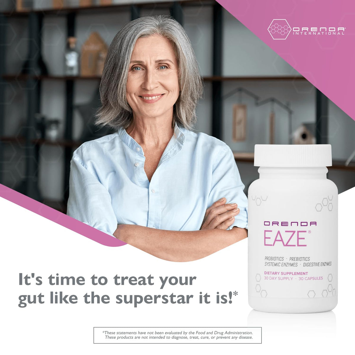 Orenda Eaze®: Gut Wellness Capsules | 6-in-1 Digestive Support with Probiotics, Endospores, Peptizyme-SP EN, Prebiotics, and Digestive Enzymes - FENGGESTORE20