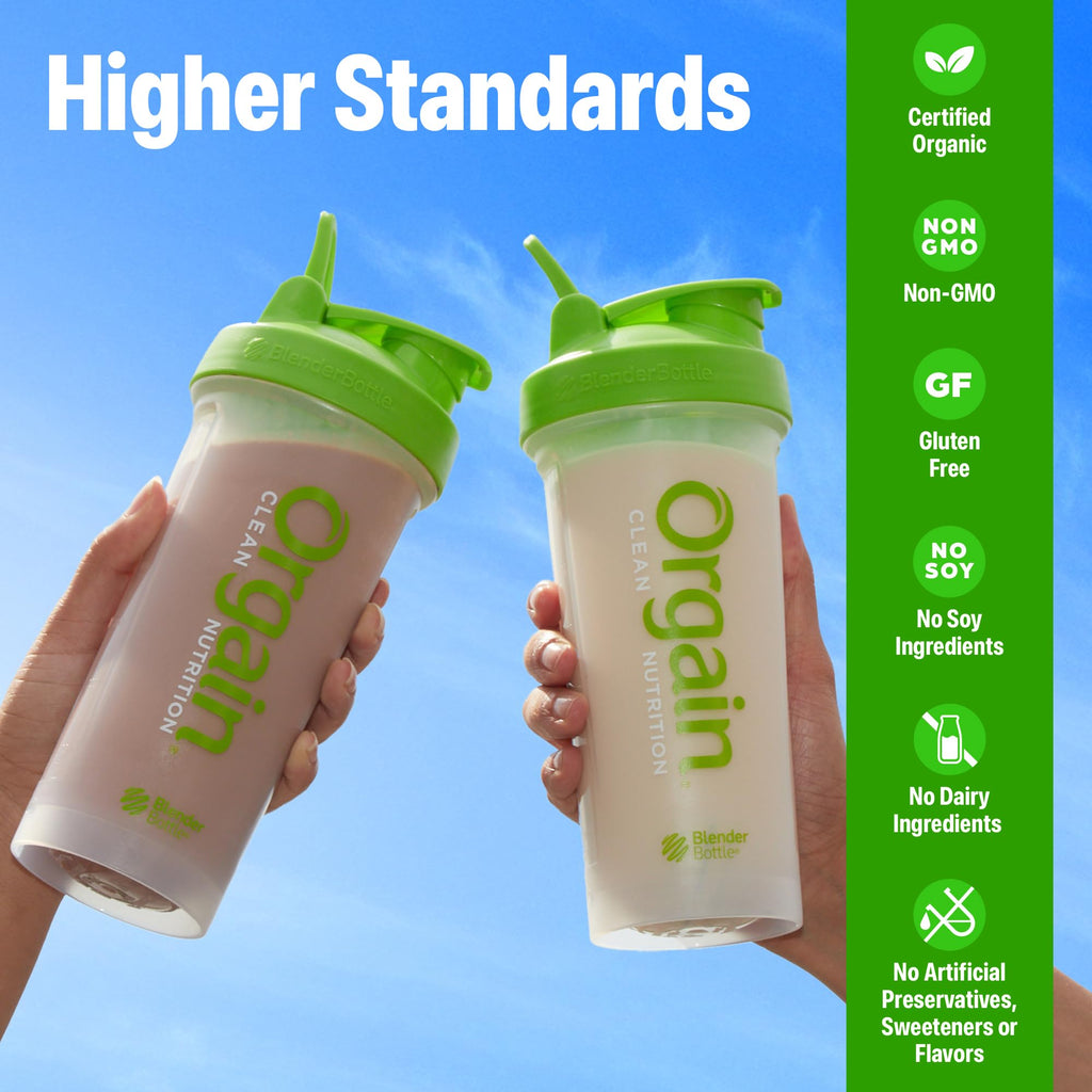 Orgain Organic 30g Vegan Plant Protein Powder, Vanilla, 9g EAAs + BCAAs, High Plant Protein, 4g Prebiotic + Fiber, 1g Sugar, Pre-Workout, Muscle Support + Recovery - 2.01lb (Packaging May Vary) - FENGGESTORE20