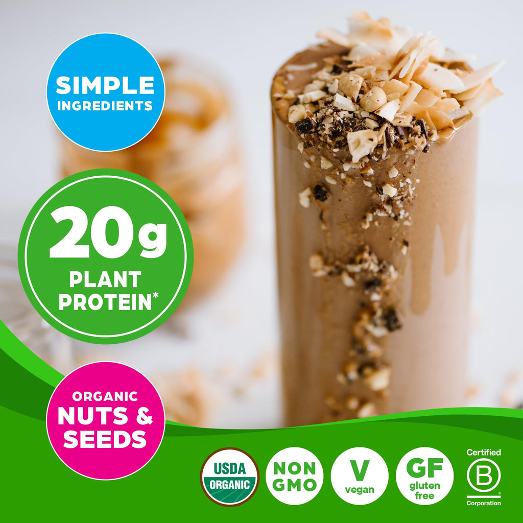 Orgain Organic Simple Vegan Protein Powder, Peanut Butter - 20g Plant Based Protein, With less Ingredients, No Artificial Sweeteners, Gluten Free, No Dairy or Lactose, 1.25 lb (Packaging May Vary) - FENGGESTORE20