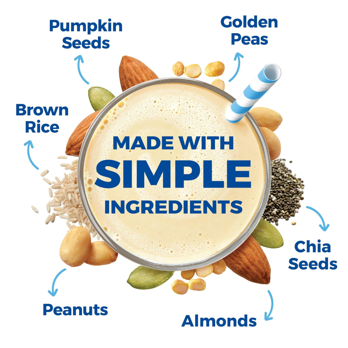 Orgain Organic Simple Vegan Protein Powder, Vanilla - 20g Plant Based Protein, Made with less Ingredients, No Artificial Sweeteners, Gluten Free, No Dairy or Lactose, 1.25 lb (Packaging May Vary) - FENGGESTORE20
