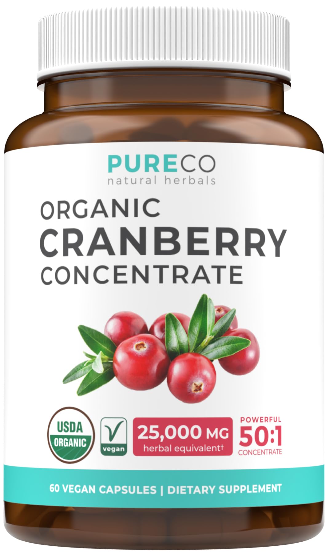 Organic Cranberry Pills - Vegan Supplement for Urinary Tract Health & Kidney Cleanse - Cranberry Pills for Women 500mg 50:1 Cranberry Concentrate Per Serving - FENGGESTORE20
