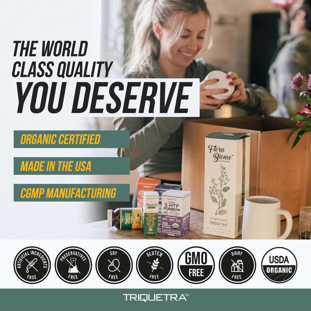 Organic Plant D3 + K2 | 5000 iu D3 + 120 mcg K2 as All-Trans MK7 from MenaQ7® - 100% Whole Food, Raw & Vegan | Enhanced Digestion with Prebiotic - FENGGESTORE20