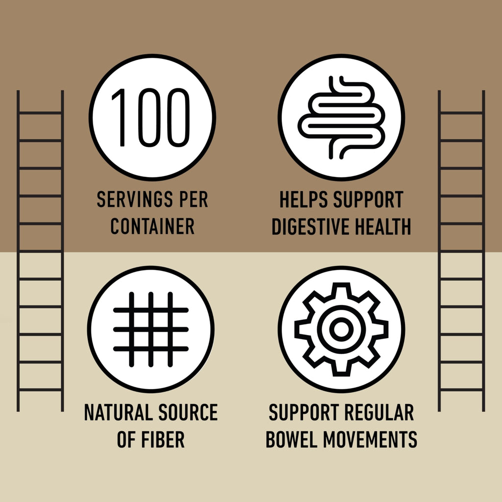 Organic Psyllium Husk Capsules 660mg - Fiber Caps Supplement, Psyllium Capsules for Digestive Regularity, Colon Cleanse Support, Unflavored Whole - FENGGESTORE20