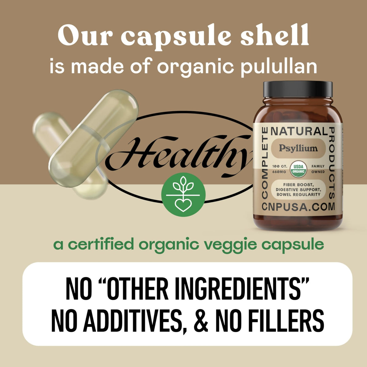 Organic Psyllium Husk Capsules 660mg - Fiber Caps Supplement, Psyllium Capsules for Digestive Regularity, Colon Cleanse Support, Unflavored Whole - FENGGESTORE20