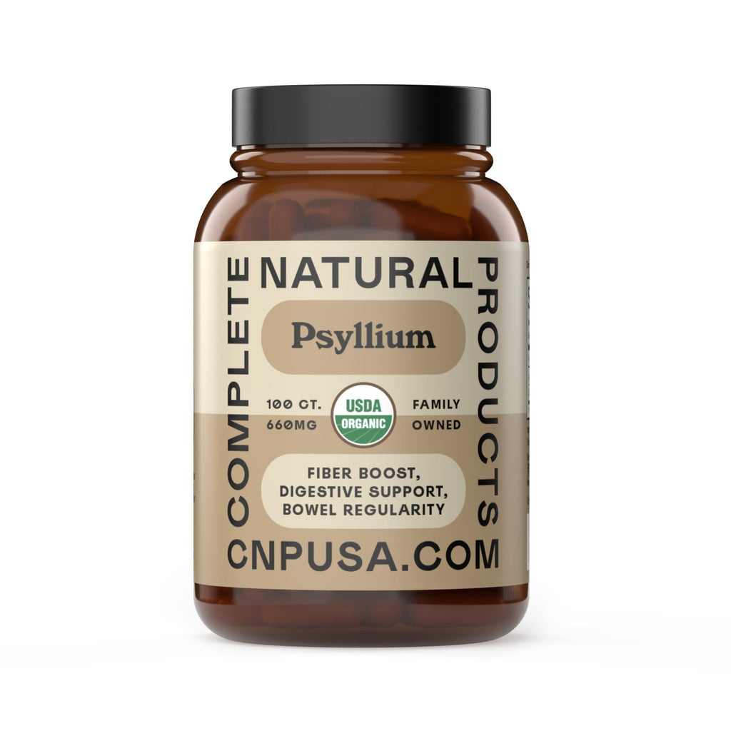 Organic Psyllium Husk Capsules 660mg - Fiber Caps Supplement, Psyllium Capsules for Digestive Regularity, Colon Cleanse Support, Unflavored Whole - FENGGESTORE20