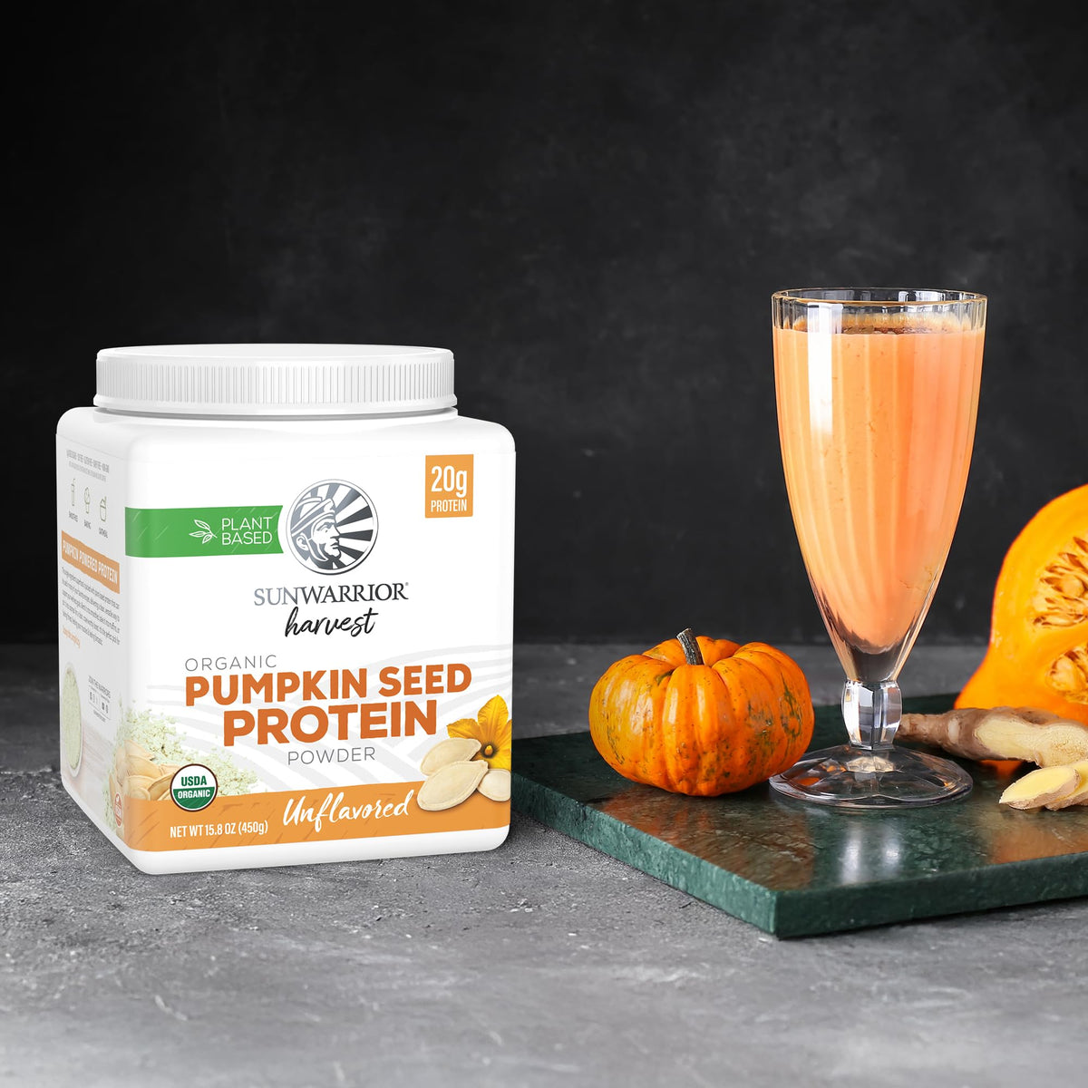 Organic Pumpkin Seed Protein Powder Cold Pressed, Simple Single-Ingredient Superfood Plant-Based, Easy to Digest All 9 Essential Amino Acids Mild Flavor for Smoothies - FENGGESTORE20