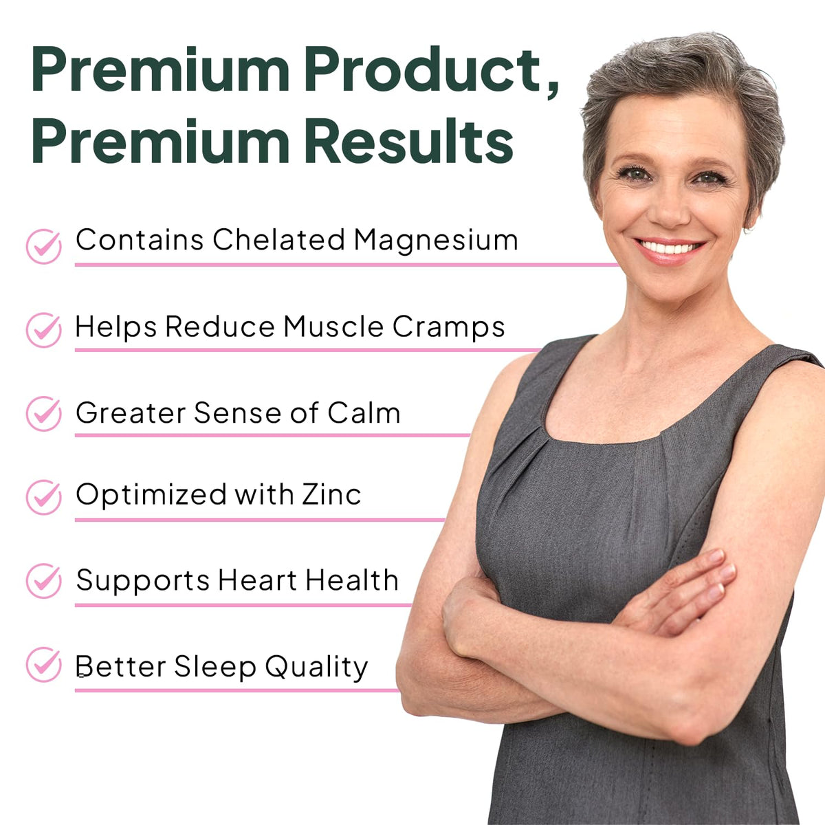 Organics Ocean Pure Magnesium Glycinate with Zinc - Maximum Strength Chelated Magnesium Supplement for Women and Men - FENGGESTORE20
