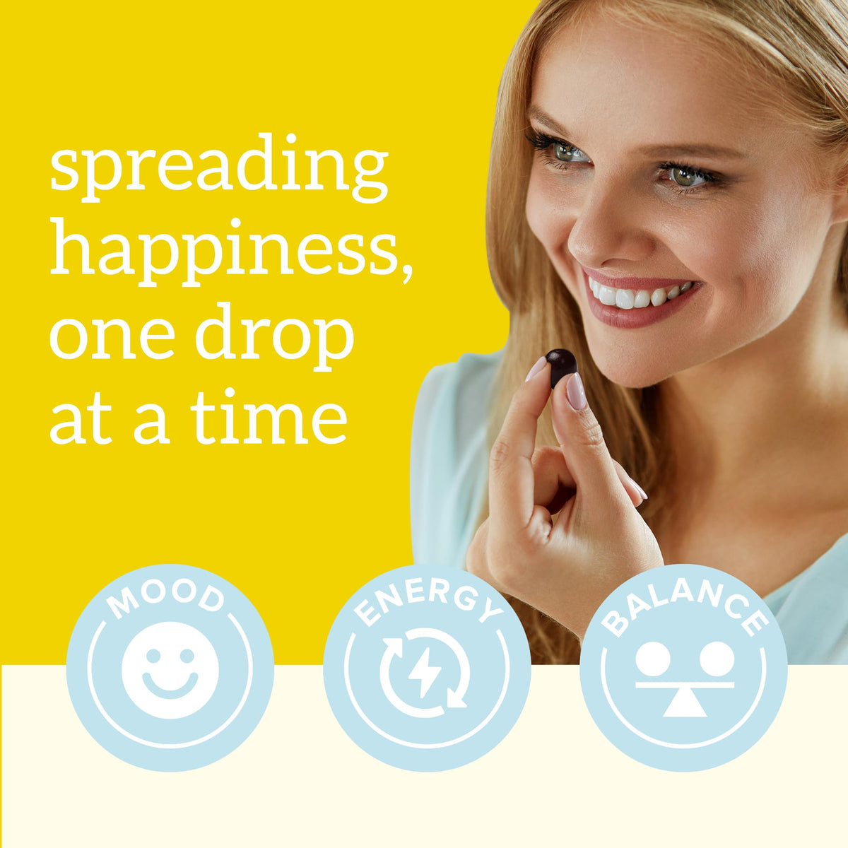 Organifi Happy Drops - Daily Superfood Happy Gummies for Adults - Mood Support Supplement for Balance, Bliss, Energy and Taking the Edge Off - Sweet Lemon Flavor - 60 Gummies - FENGGESTORE20