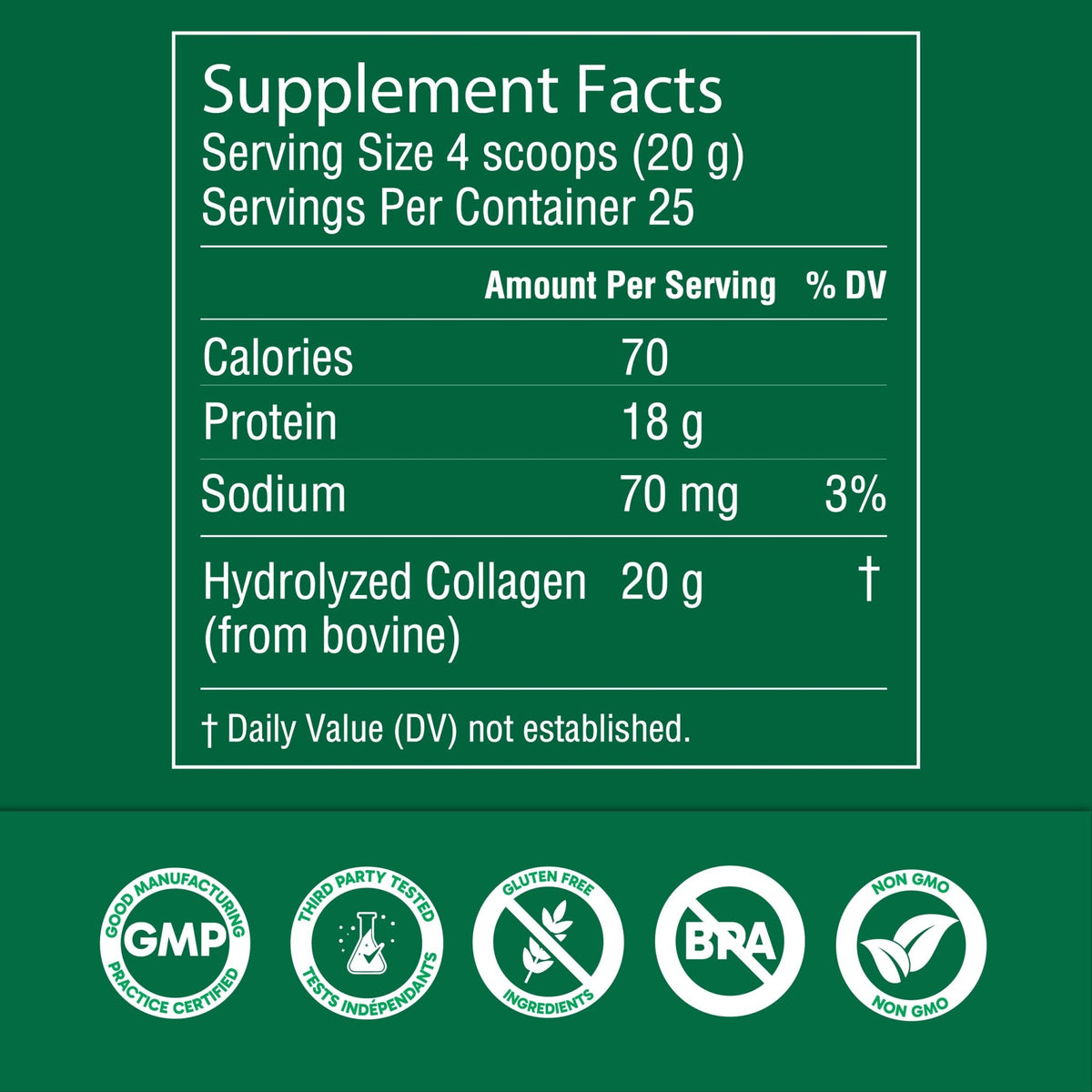 Organika Collagen Powder - for Healthy Hair, Skin, Nails, and Joints. Hydrolyzed Protein Peptides for Better Absorption- Grass-Fed, Non-GMO- Unflavoured- 2.2lbs - FENGGESTORE20