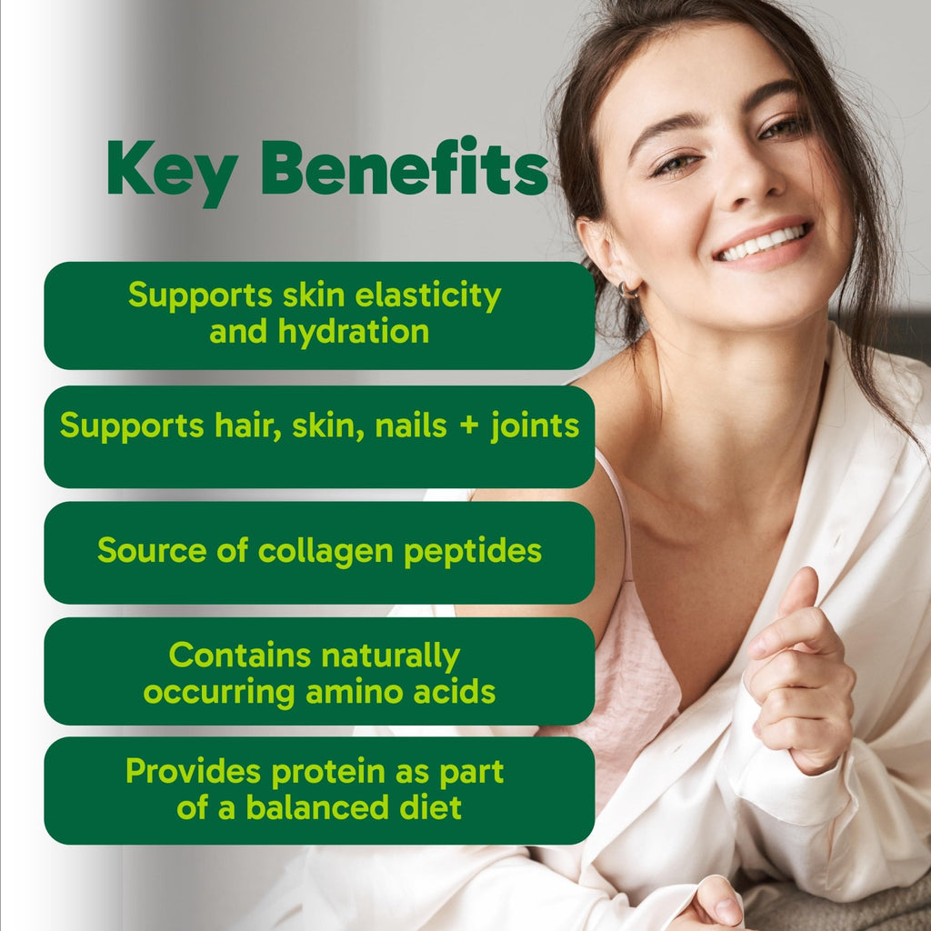 Organika Collagen Powder - for Healthy Hair, Skin, Nails, and Joints. Hydrolyzed Protein Peptides for Better Absorption- Grass-Fed, Non-GMO- Unflavoured- 2.2lbs - FENGGESTORE20