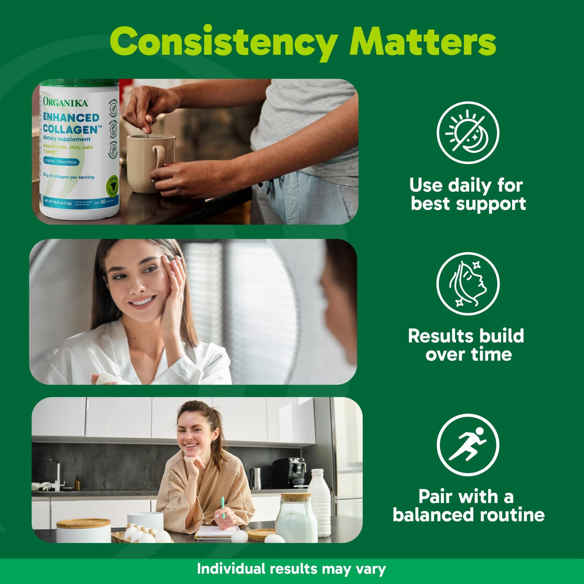 Organika Collagen Powder - for Healthy Hair, Skin, Nails, and Joints. Hydrolyzed Protein Peptides for Better Absorption- Grass-Fed, Non-GMO- Unflavoured- 2.2lbs - FENGGESTORE20