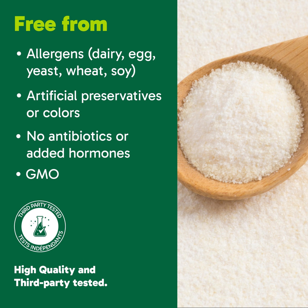 Organika Collagen Powder - for Healthy Hair, Skin, Nails, and Joints. Hydrolyzed Protein Peptides for Better Absorption- Grass-Fed, Non-GMO- Unflavoured- 2.2lbs - FENGGESTORE20