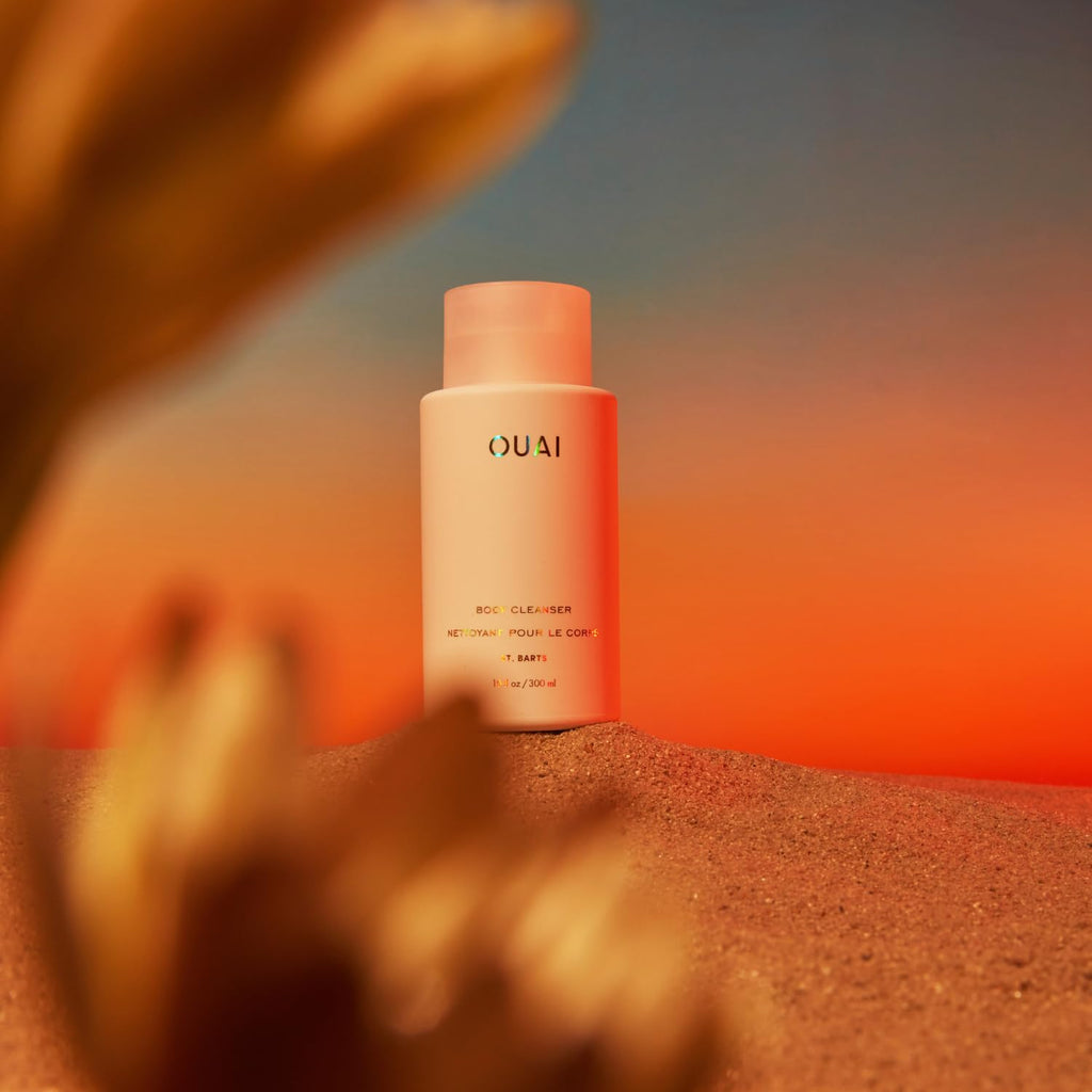 OUAI Body Cleanser, St. Barts - Foaming Body Wash with Jojoba Oil and Rosehip Oil to Hydrate, Nurture, Balance and Soften Skin - Paraben - FENGGESTORE20