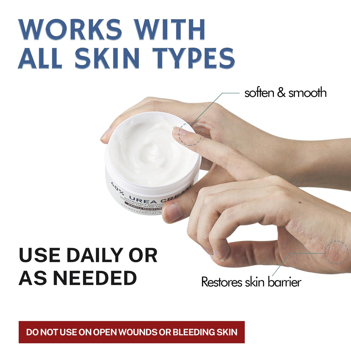 OUKEYA Urea Cream 40 Percent,Foot & Hand Cream for Dry Cracked,Urea Lotion for Feet Maximum Strength - FENGGESTORE20