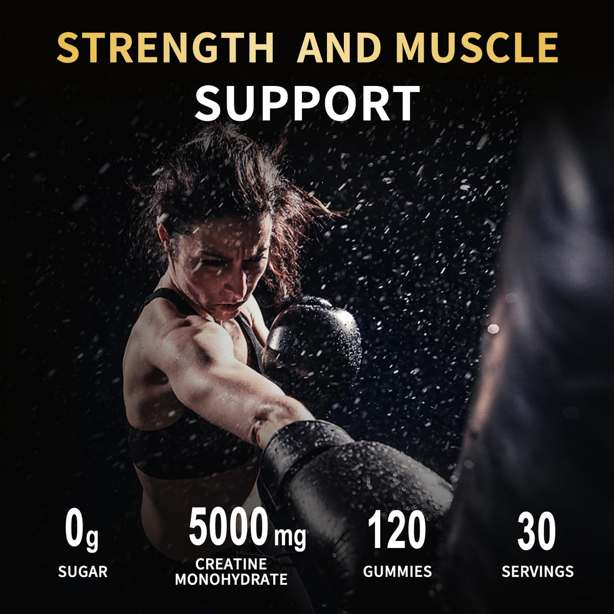 OUYIYUA Creatine Monohydrate Gummies 5000mg for Men & Women - Sugar Free Pre-Workout Supplement, Chewables for Muscle Strength, Muscle Builder - FENGGESTORE20
