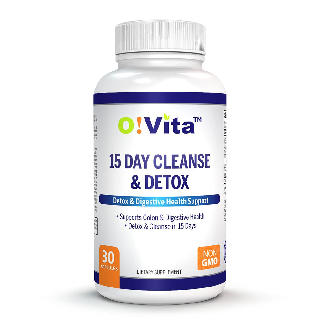 O!VITA 15-Day Cleanse and Detox Supports Digestive and Colon Health, Special Formula with probiotics, fine Herbs Such as Senna Leaf, - FENGGESTORE20