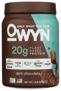 OWYN Only What You Need Plant-Based Protein Powder, Dark Chocolate, 1.17 lbs - FENGGESTORE20