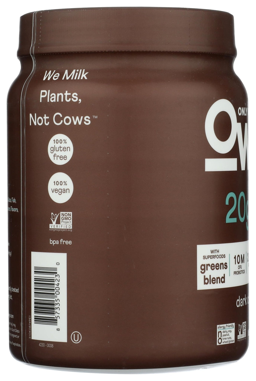 OWYN Only What You Need Plant-Based Protein Powder, Dark Chocolate, 1.17 lbs - FENGGESTORE20