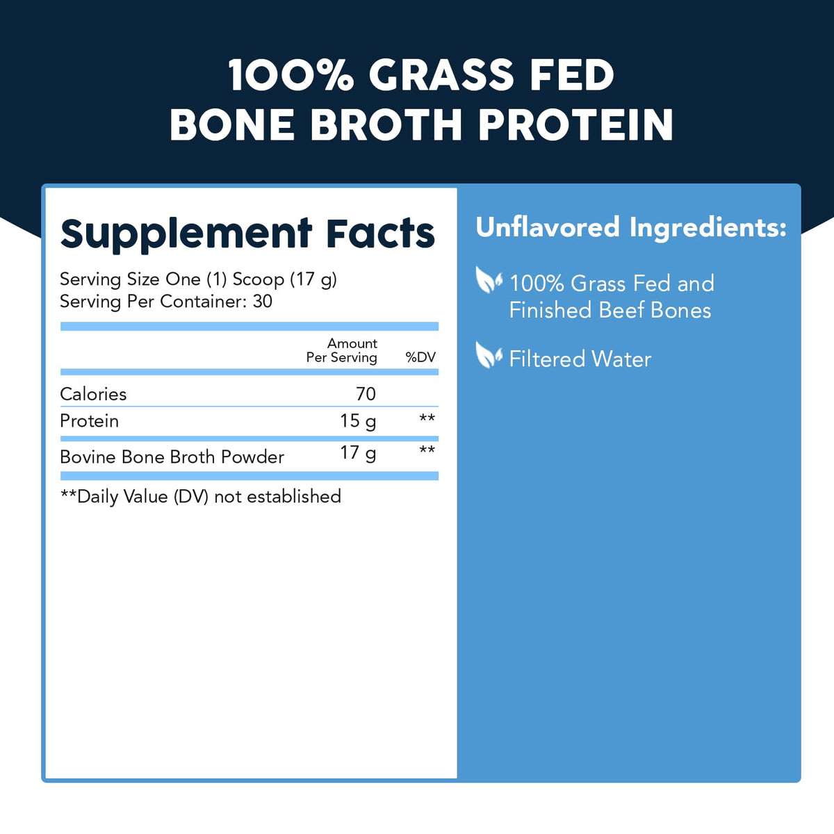Paleovalley 100% Grass Fed Beef Bone Broth Protein Powder - Rich in Collagen Peptides for Hair, Skin, Gut Health, Bone and Joint Support - FENGGESTORE20