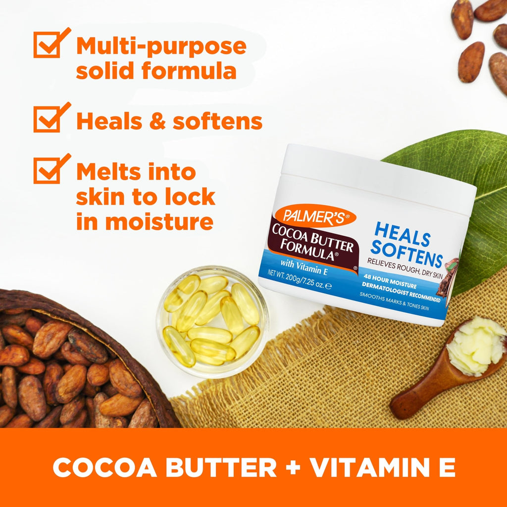 Palmer's Cocoa Butter Formula Daily Skin Therapy Solid Lotion with Vitamin E, Body Moisturizer for Extremely Dry Skin - FENGGESTORE20