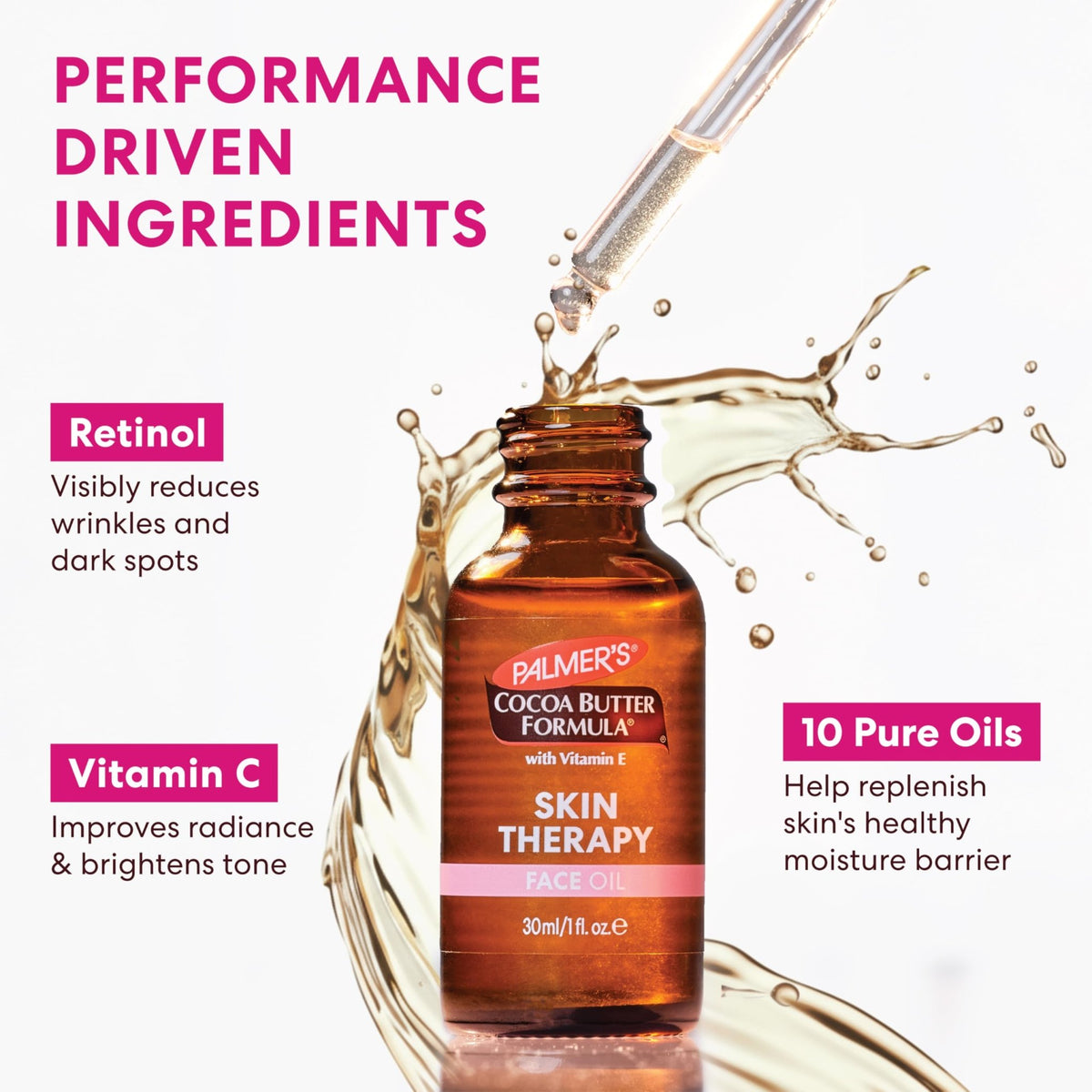 Palmer's Cocoa Butter Formula Moisturizing Skin Therapy Oil for Face with Vitamin E, C & 10 Pure Facial Oils Blend - FENGGESTORE20