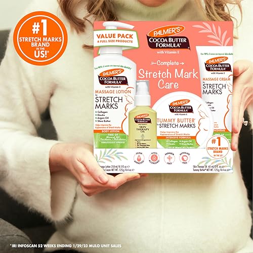 Palmer's Cocoa Butter Formula Pregnancy Skin Care Kit for Stretch Marks and Scars, Dermatologist Approved - FENGGESTORE20