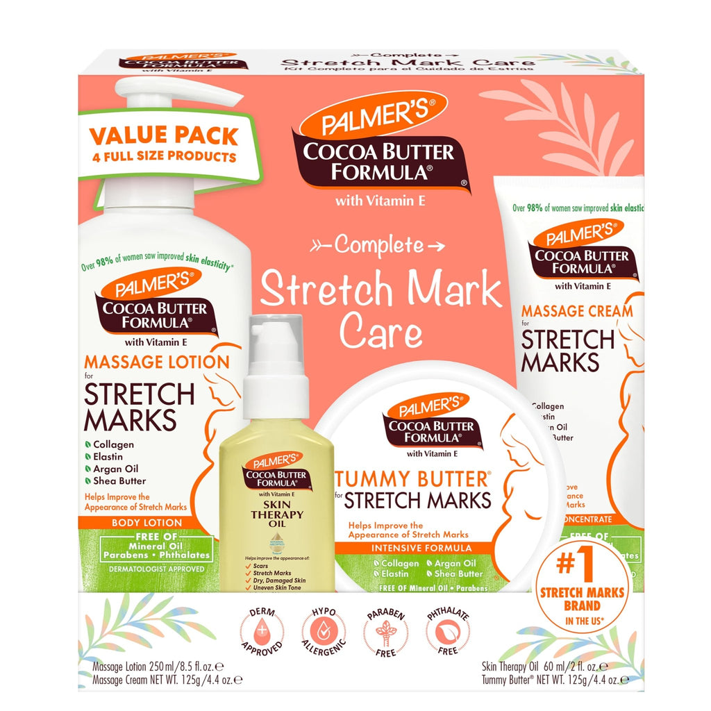 Palmer's Cocoa Butter Formula Pregnancy Skin Care Kit for Stretch Marks and Scars, Dermatologist Approved - FENGGESTORE20