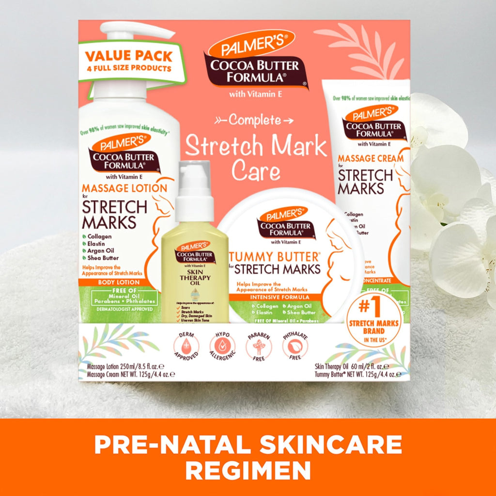 Palmer's Cocoa Butter Formula Pregnancy Skin Care Kit for Stretch Marks and Scars, Dermatologist Approved - FENGGESTORE20